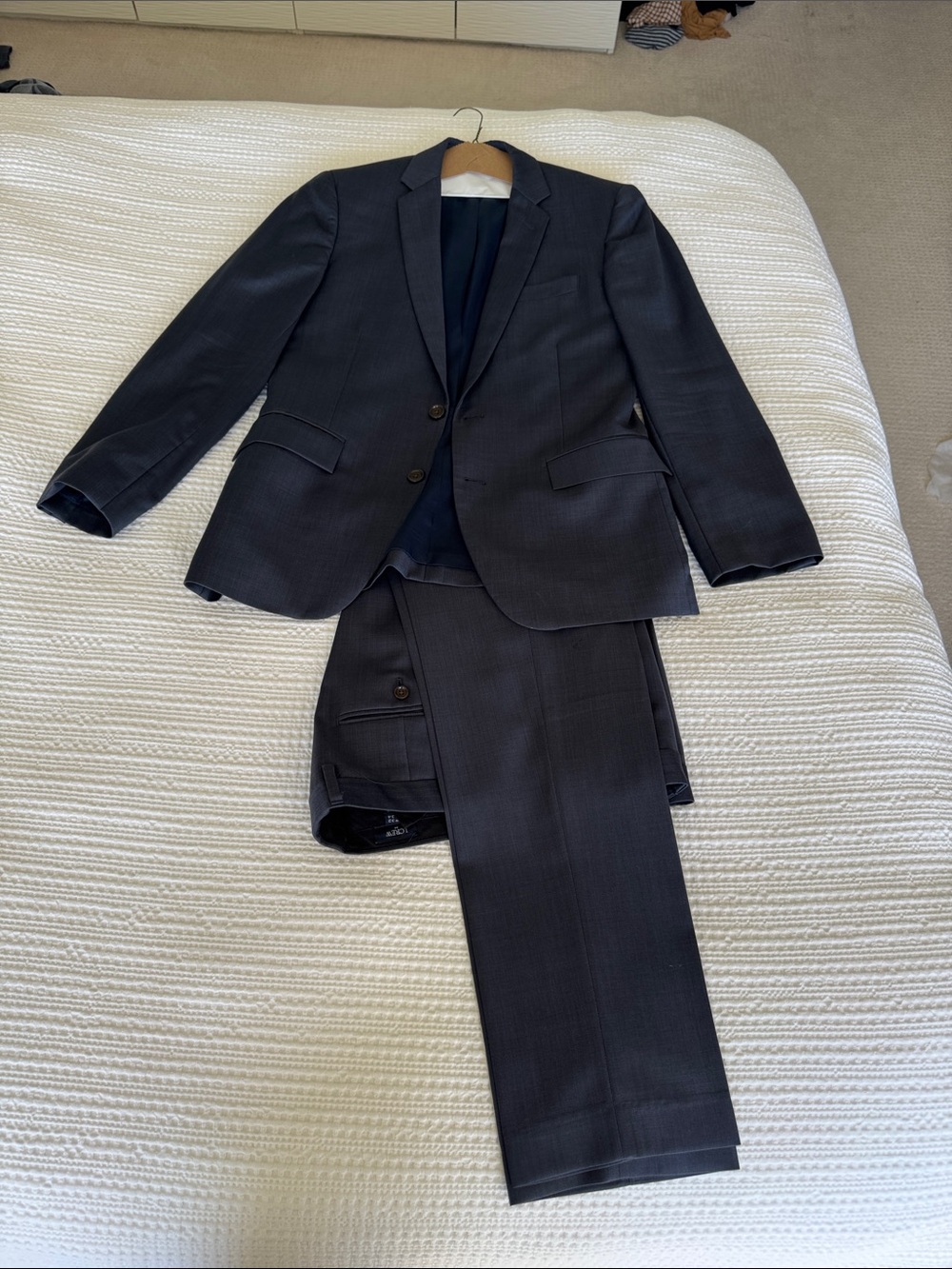 J. Crew Men's Dark Navy Two-Piece Suit - Tailored Blazer & Trousers